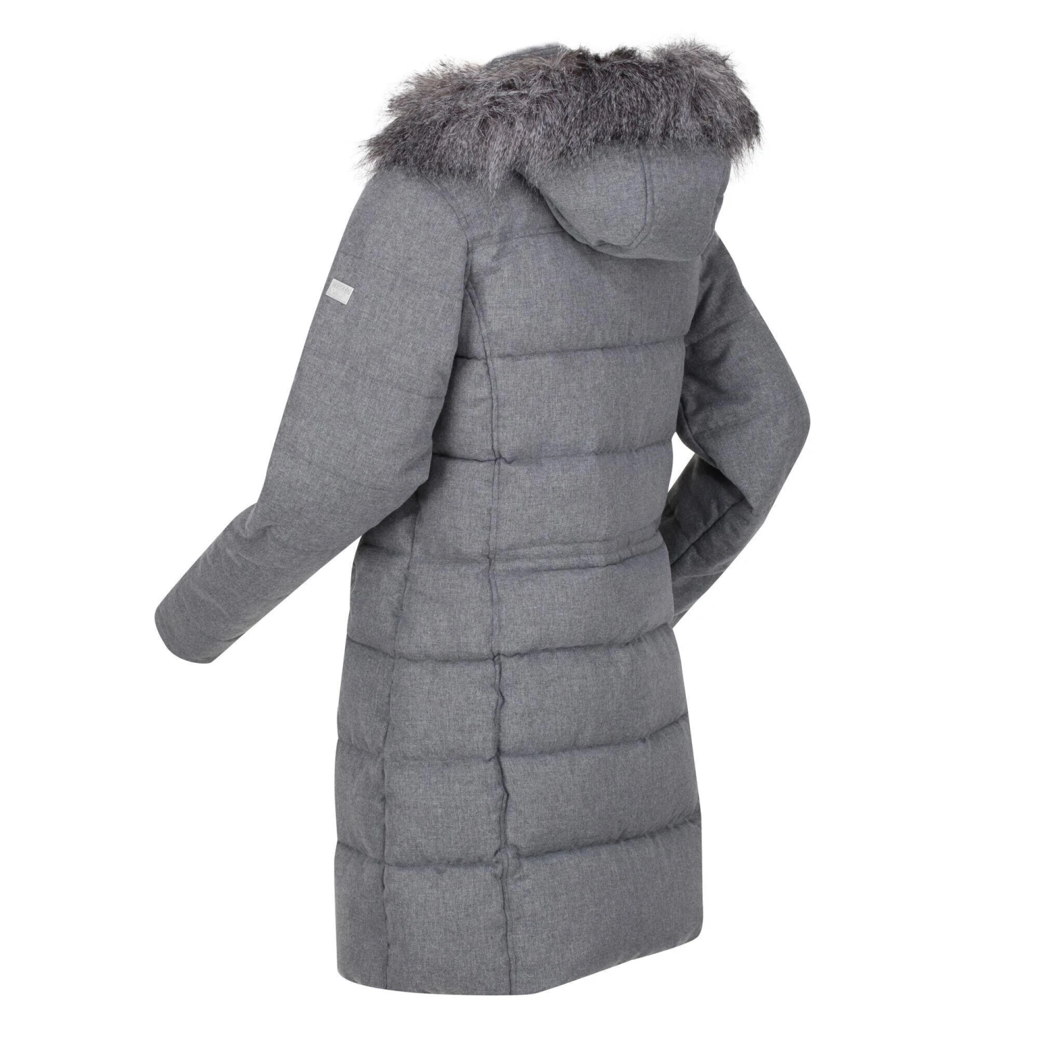 Regatta Womens/Ladies Della Wool Effect Insulated Parka (Cyberspace Marl) - Image 3