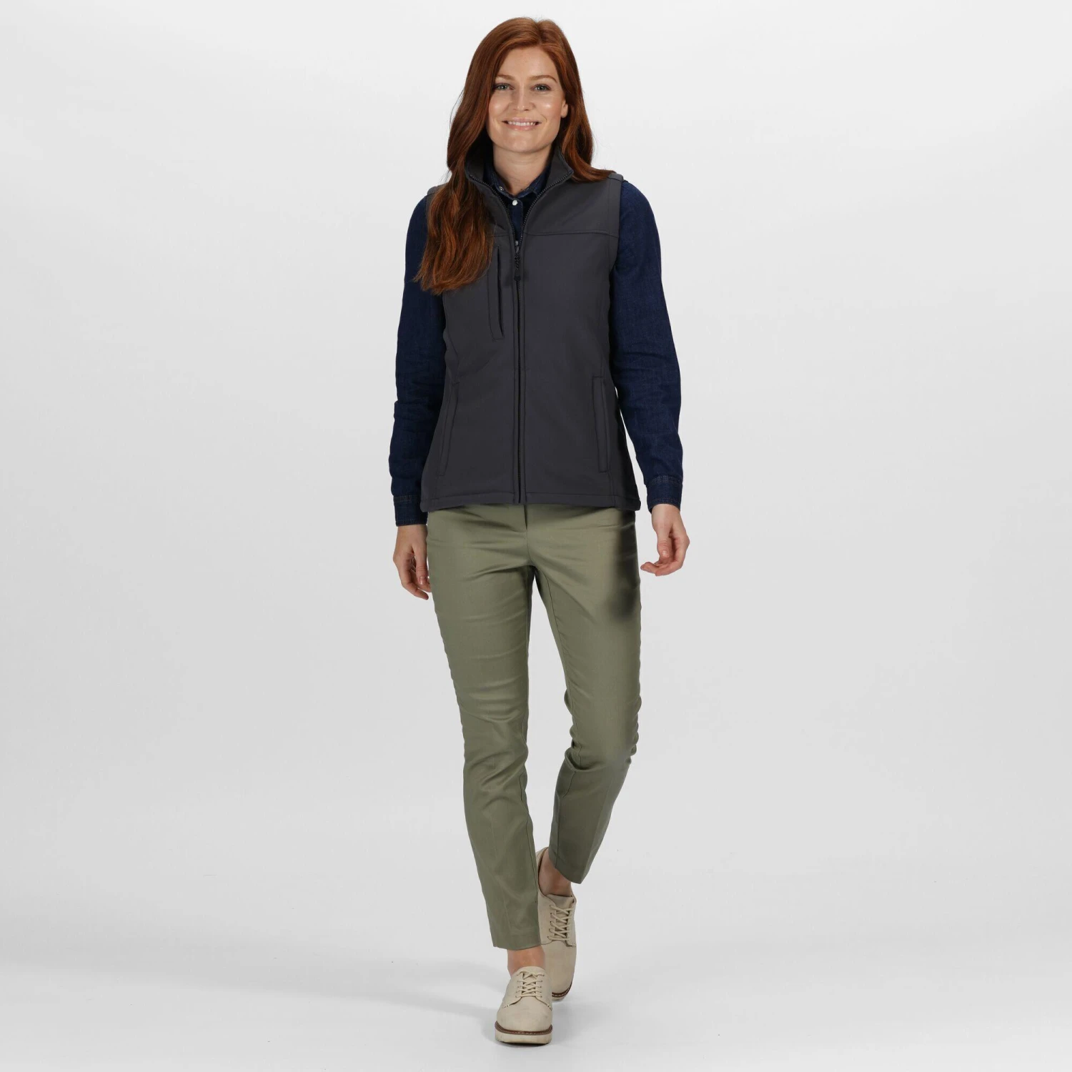 Regatta Womens/Ladies Flux Soft Shell Bodywarmer (Seal Grey/Seal Grey) - Image 4