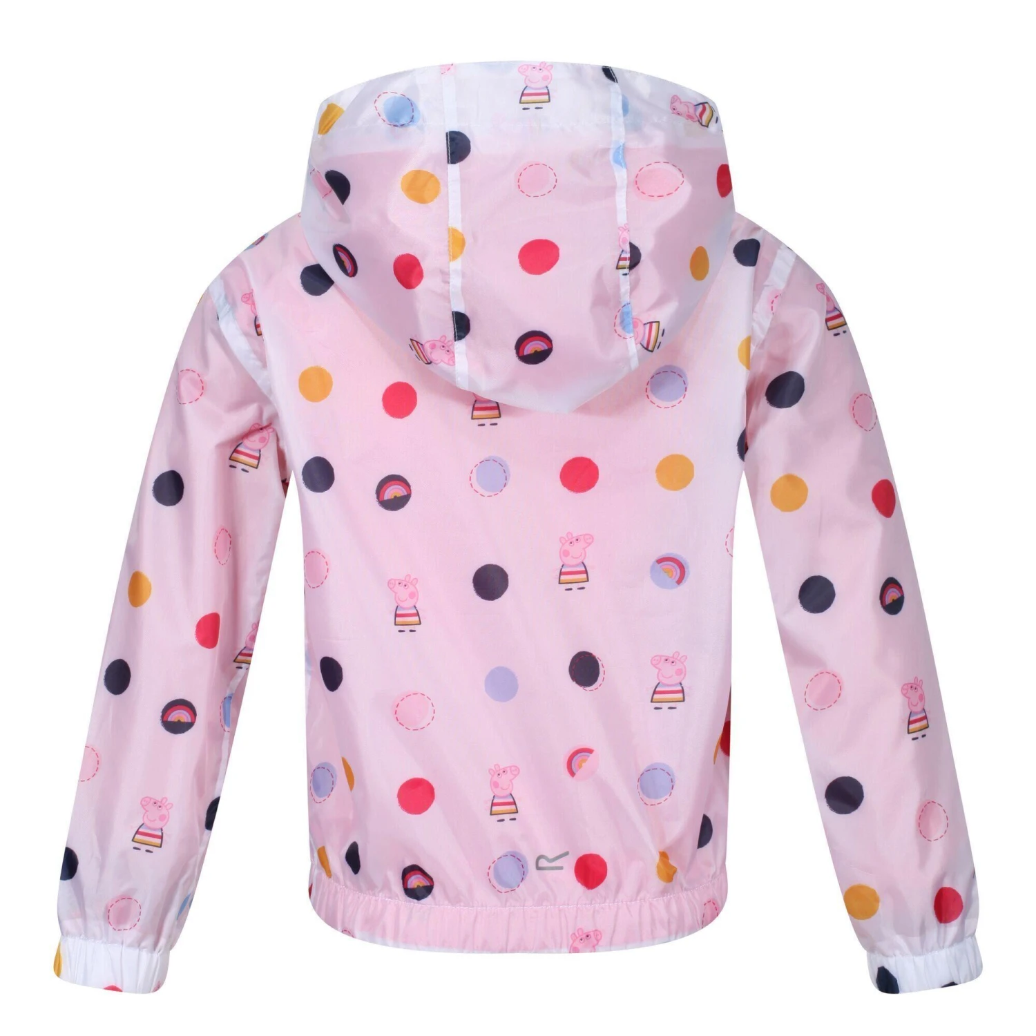 Regatta Childrens/Kids Peppa Pig Polka Dot Hooded Waterproof Jacket (Blush Red) - Image 7