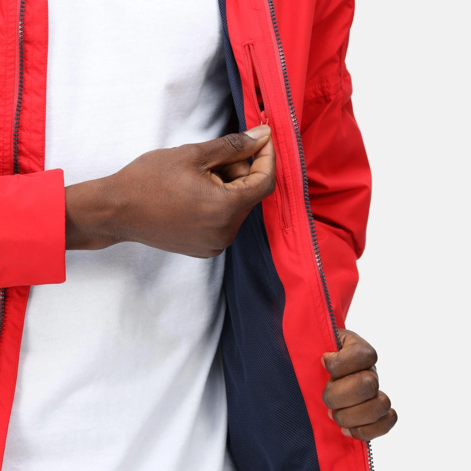 Regatta Mens Finn Waterproof Jacket (True Red) - Image 3