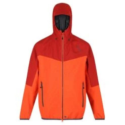 Regatta Great Outdoors Mens Imber II Lightweight Waterproof Jacket (Magma Orange/Burnt