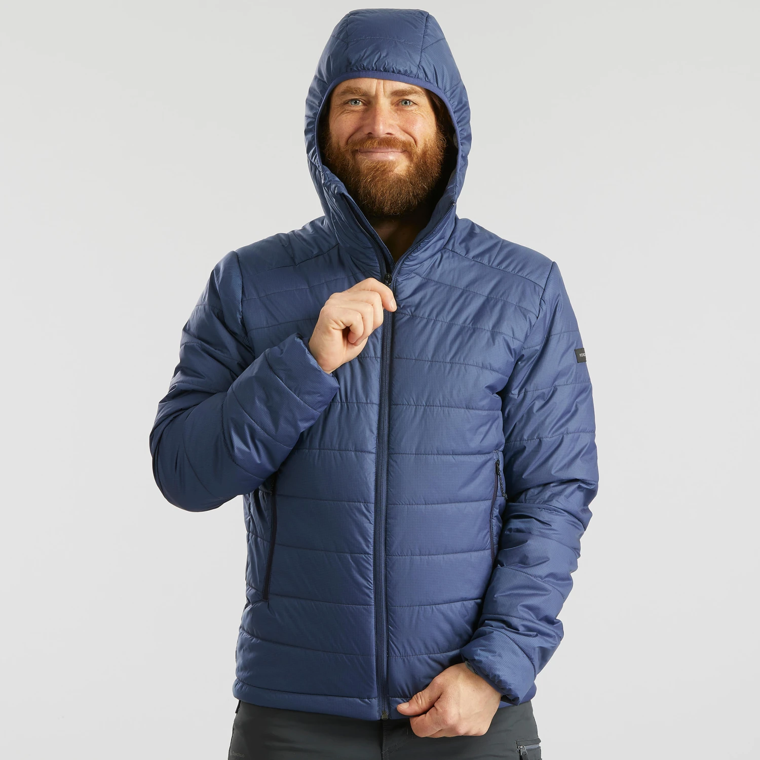Men's Synthetic Mountain Trekking Hooded Padded Jacket - MT100 - Image 10