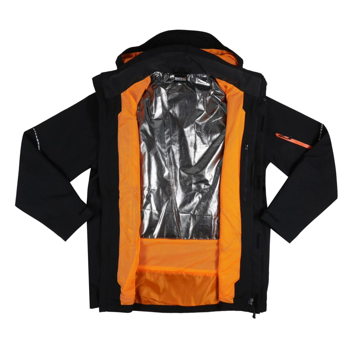 Regatta Mens XPro Exosphere II Softshell Jacket (Black/Magma Orange) - Image 3